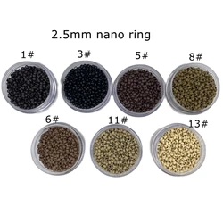 3000 pcs/Lot Black 2.5*1.5*1.6 mm nano micro rings For Nano Hair Extensions Nano ring