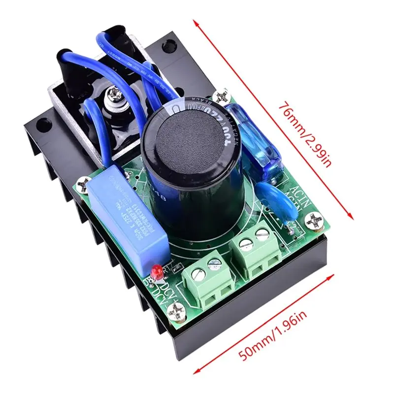 ABZS 220UF/450V 0-220VAC To 0-311VDC Multiple Rectifier Board 10A Multi-Protection Rectifier Module AC To DC Converter