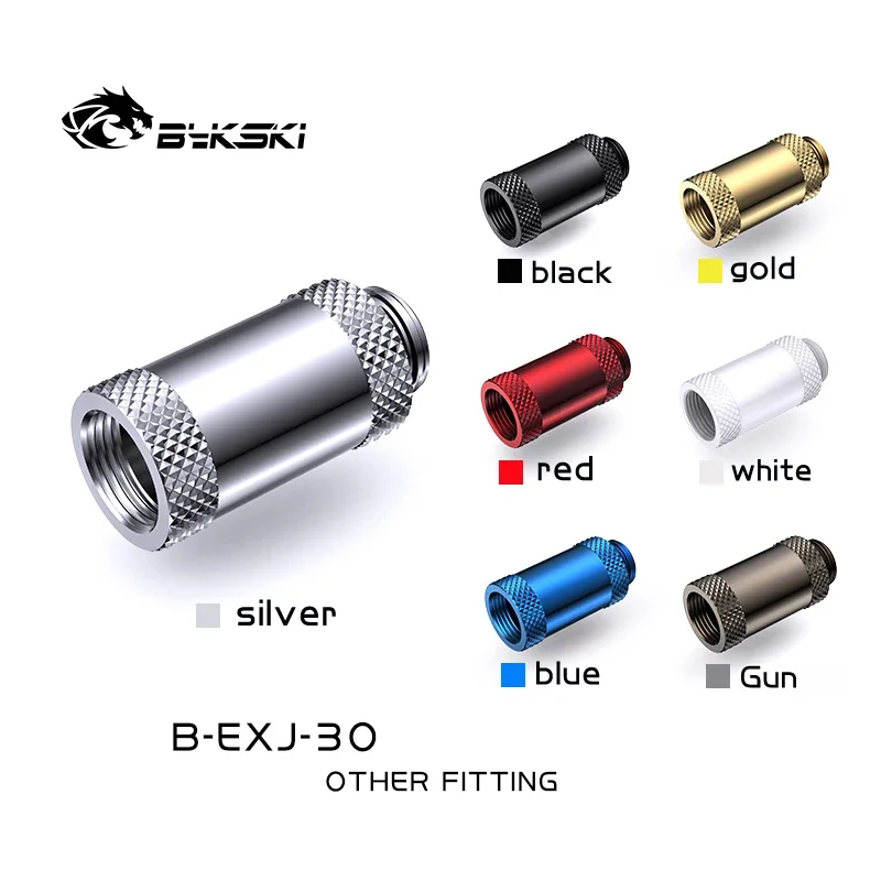 Bykski B-EXJ-30,30mm Male To Female Extender Fittings, Boutique Diamond Pattern,Multiple Color G1/4 Male To Female Fittings