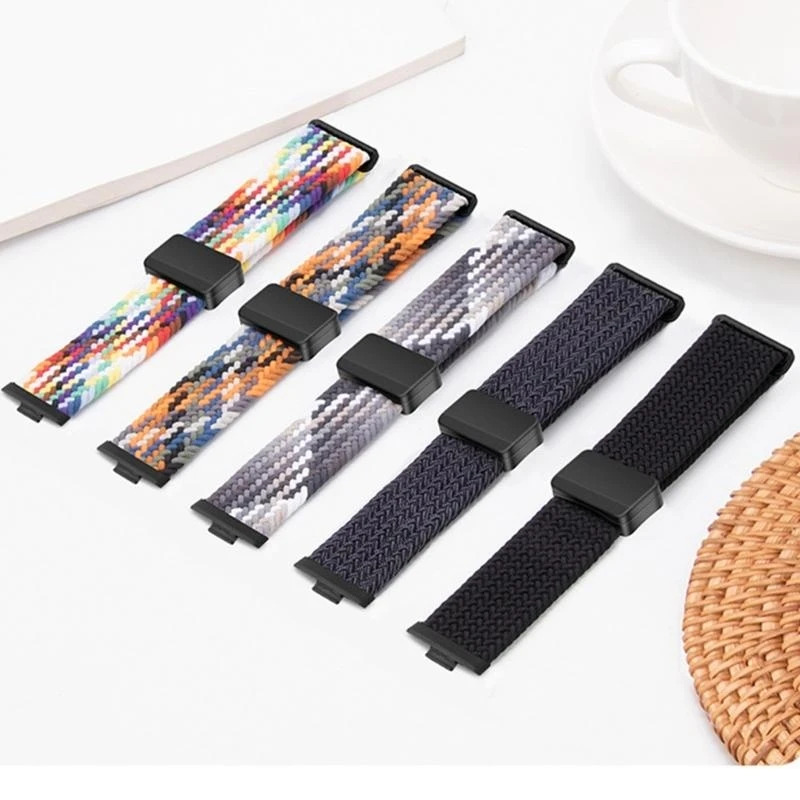 Multiple Color Interchangeable Straps Wear Resistant Nylon Watch Band Everyday Wear Watch Straps Suitable for fit3/4/4Pro F19E