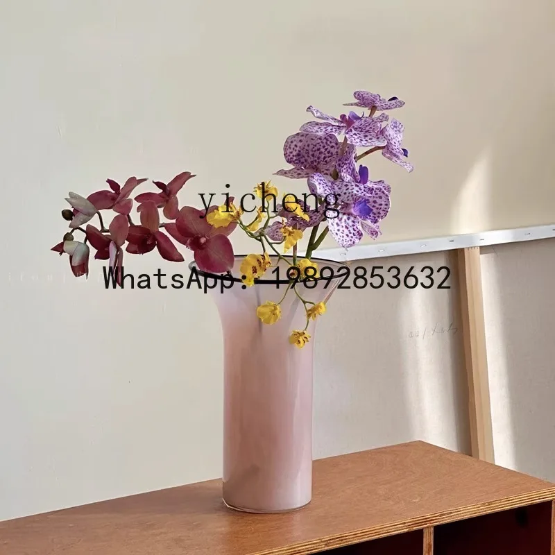 J3  glazed vase ornament living room water raising flower arrangement decorative flower utensil entrance