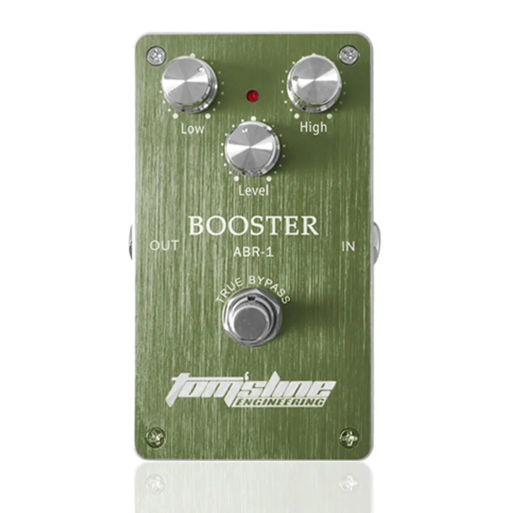 AROMA ABR-1 Gitaar Booster Effectpedaal True Bypass Behuizing van Aluminiumlegering True Bypass Pedaal Accessoires voor Elektrische Gitaar