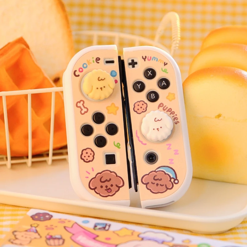 Imagem -03 - Oled Biscuit Puppy Shell Protetora para Nintendo Switch Acessórios Oled Case Joycon Console de Jogos Kawaii