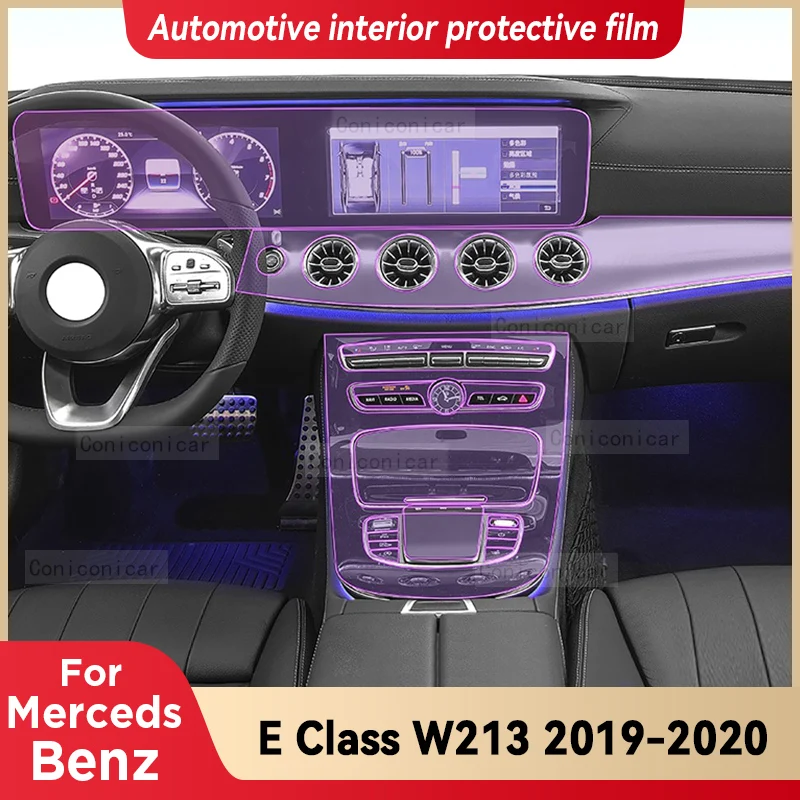 

For Mercedes Benz E Class W213 2019 2020 Gearbox Panel Dashboard Navigation Automotive Interior Protective Film Anti-Scratch