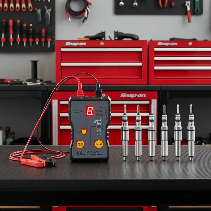 Fuel System Scan Tool Automotive Cleaning Tool Kit Injector Flush Cleaner Car Fuel Injector Tester Portable 4 Pulse Mode