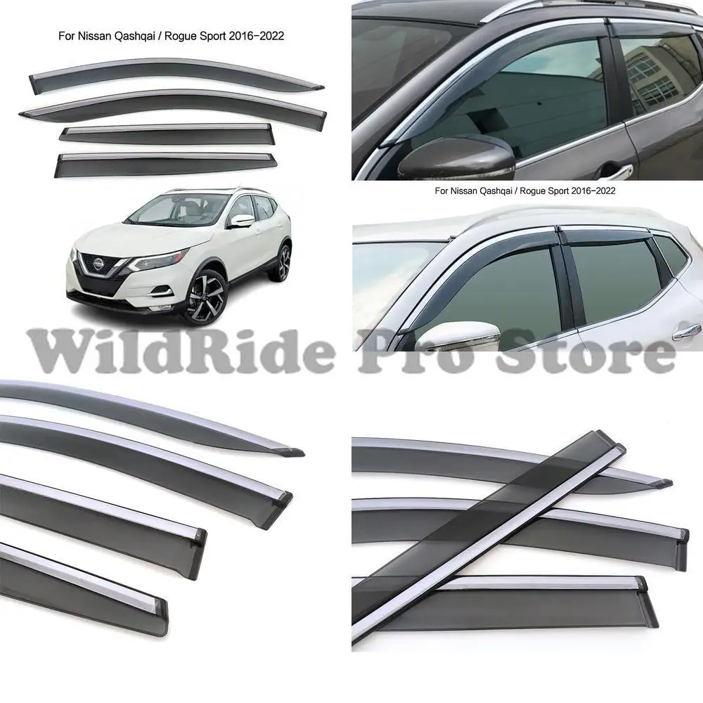 

1 set Rain Visors for 16 22 Nissan Qashqai Rogue Sport Window Deflectors