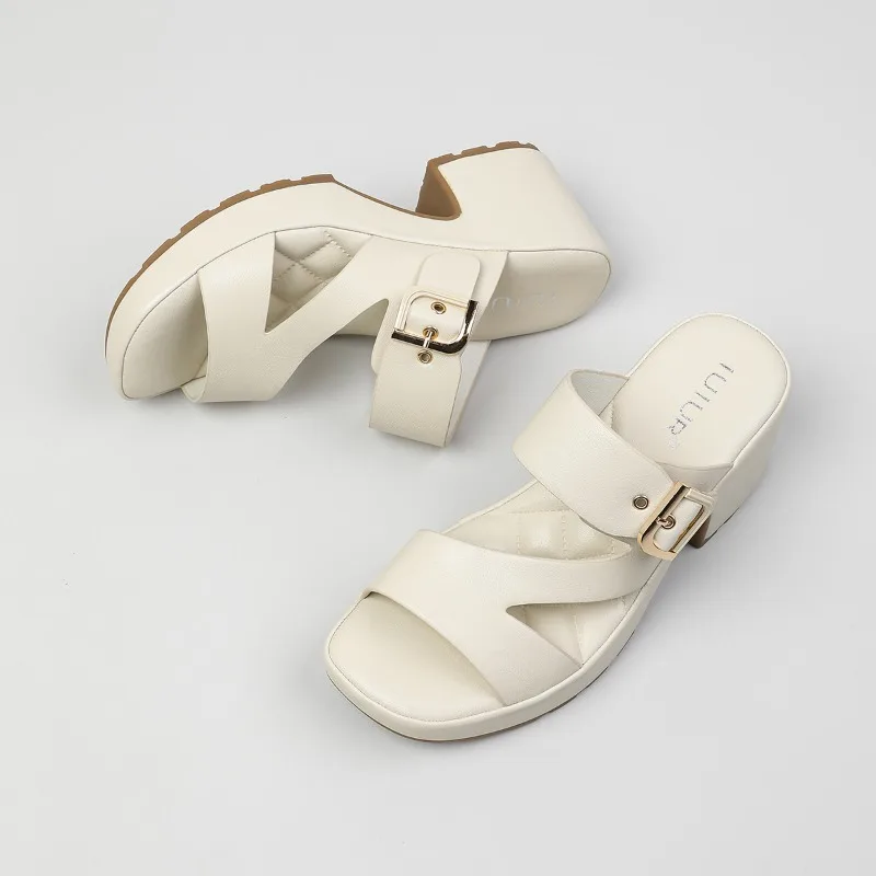 

Womens Dating Dress High Heel Slip on Comfortable Chunky Open Toe Heels Platform Block Heeled Sandals Shoes