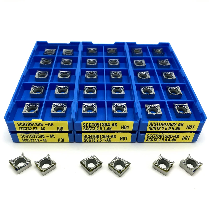 SCGT09T302 SCGT09T304 SCGT09T308 AK H01 Aluminum Turning Inserts CNC Copper Aluminum Wood Processing Lathe Cutting Tool