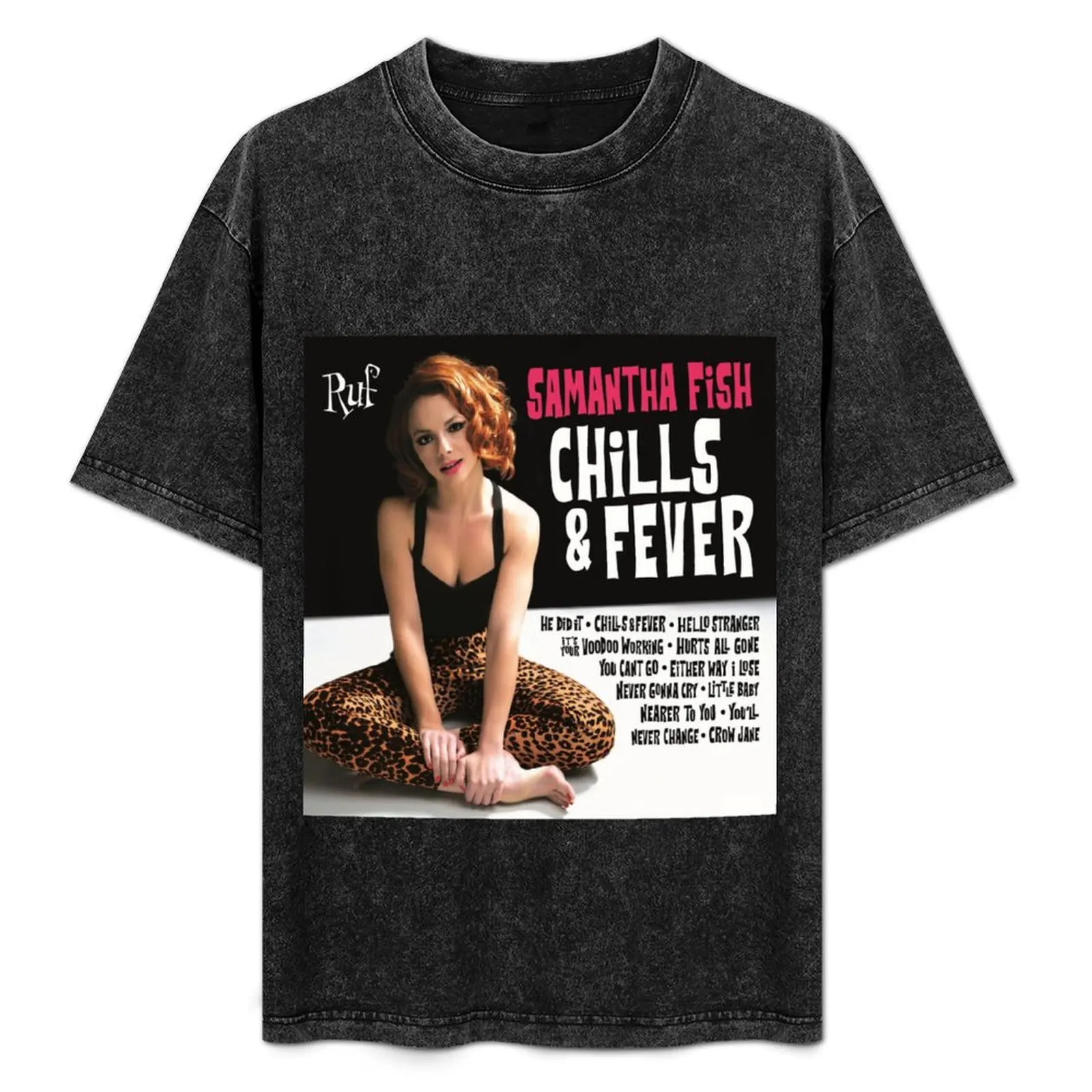 

Samantha Fish chills fever T-Shirt Vintage Print Crew Neck Tee