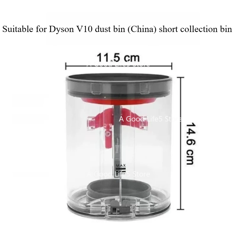 Suitable for Dyson Vacuum Cleaner V10 Garbage Bin Cyclone Dust Bin SV12 National/American Version Dust Cup Accessories