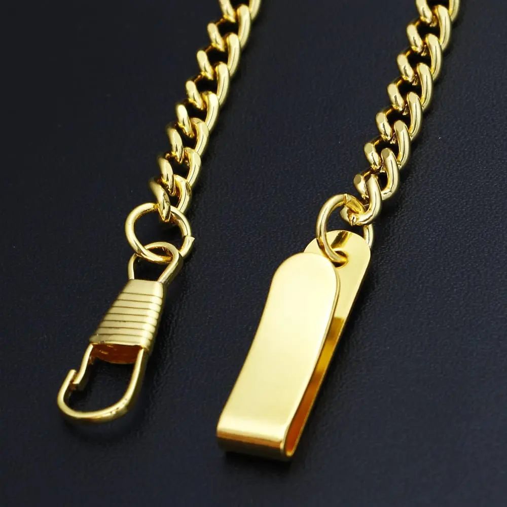 Clip Pocket Watch Chain Watch Twisted Thick Vintage Metal Alloy Watch Chain Link Vest for Your Pocket Watch
