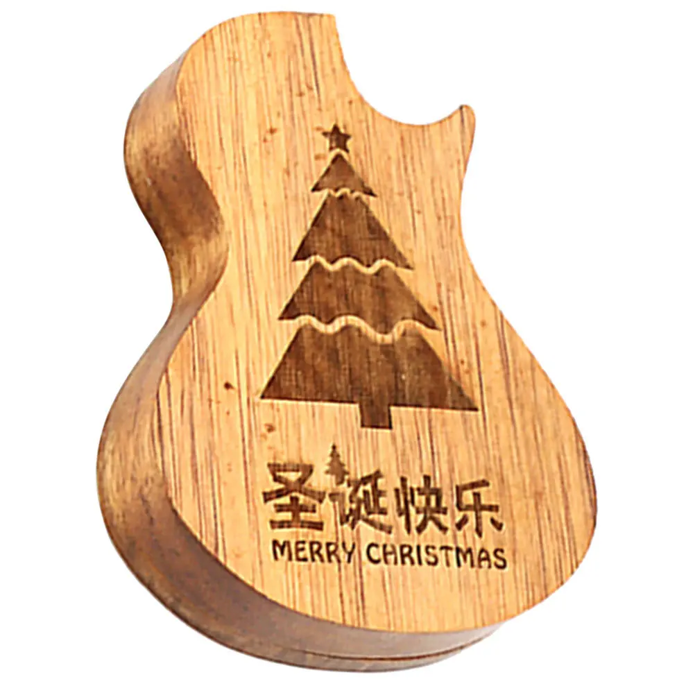 

Wooden Guitar Pick Case Safe Organizer Prevent Picks Falling Instant Access Practical Guitar Accessory Container