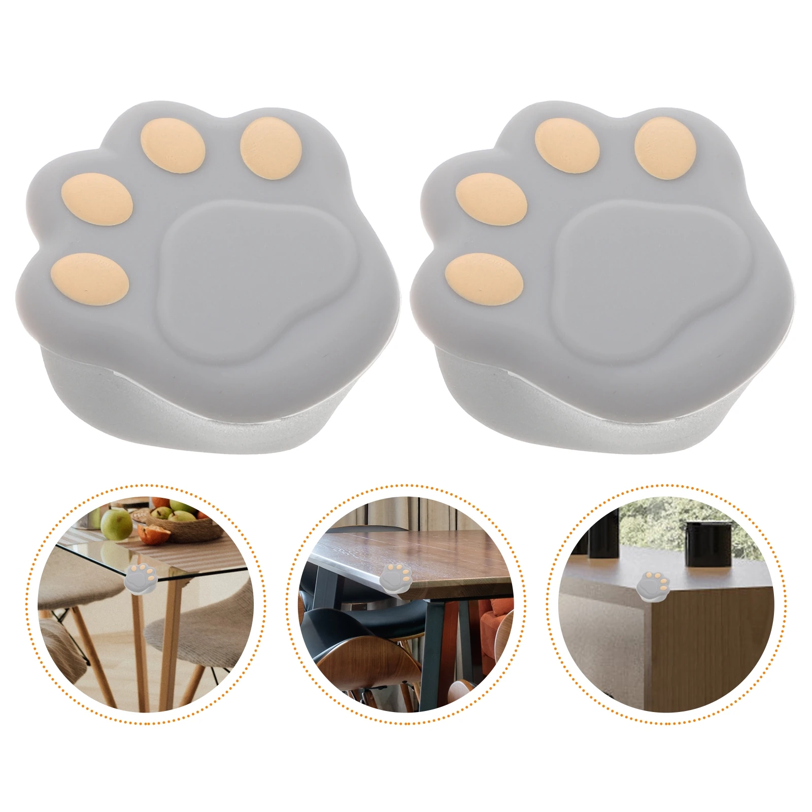 

4 Pcs Silicone Table Guards Baby Safety Protectors White Child Anti Collision Desk Corner Furniture Edge Protector