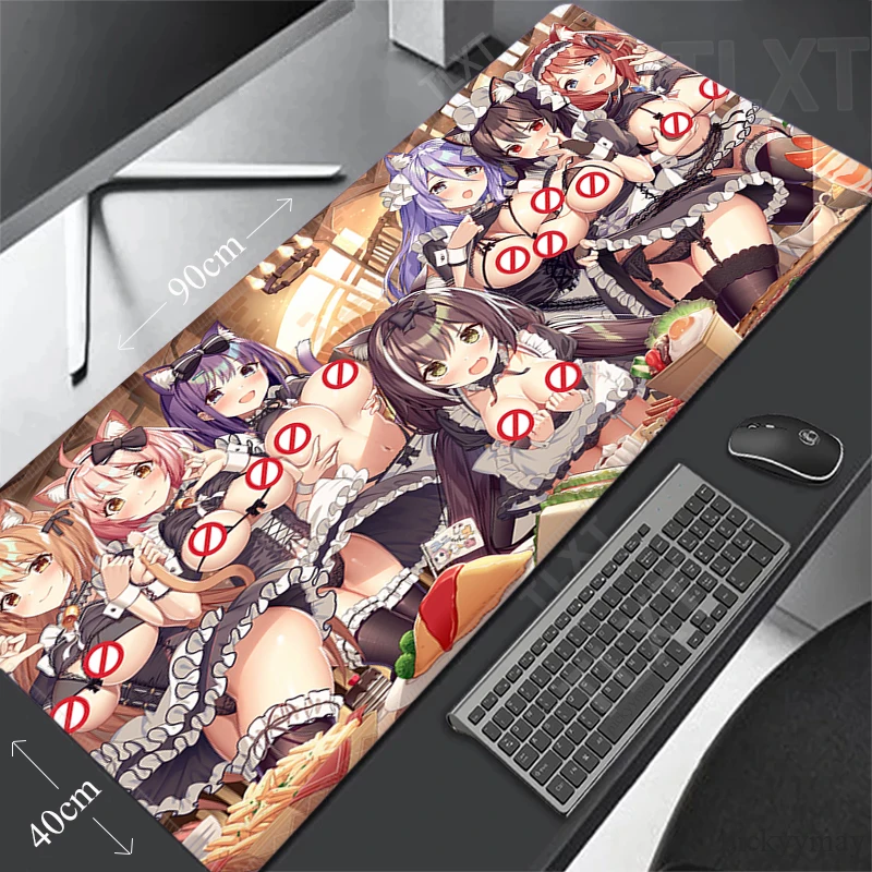 

Anime Sexy Girl Mouse Mats Large Natural Rubber Mouse Pad Locking Edge Mousepads Gamer Mousepad Desk Pads Keyboard Mat