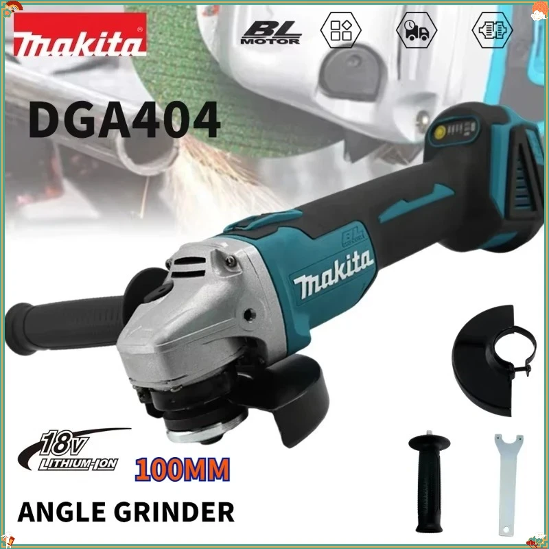 

Makita DGA404 100mm Brushless Lithium Electric Angle Grinder 18V Rechargeable Cutting Machine High Power Machine Power Tool