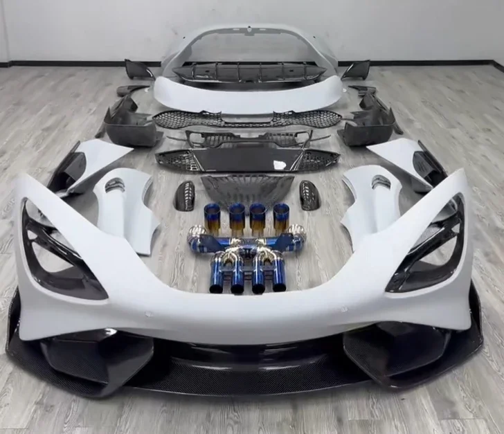 High Performance! Carbon Fiber Body Kit for Mc laren 720S Upgrade to 765LT Front Bumper Rear Bumper Side Skirt Rear Wing Fenders