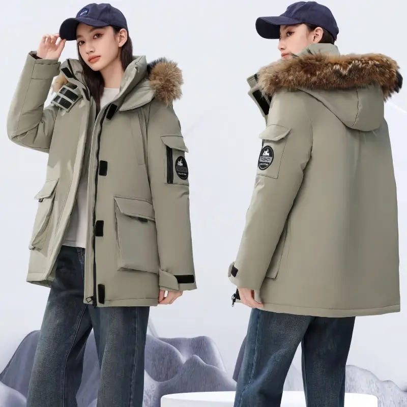 

Женская осенняя парка белого цвета, на молнии, из тканого материала, с вставками из меха лисы, повседневная, в клетку, для отдыха, с декоративной строчкой, универсальная, стильная, объемная, с боковыми пуговицами, популярная