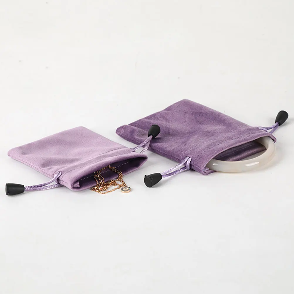 

5Pcs Velvet Jewelry Bags Lightweight Durable Travel Cosmetics ganizer Pouches Storage Containers Dutch Fleece Sample Bags Makeup