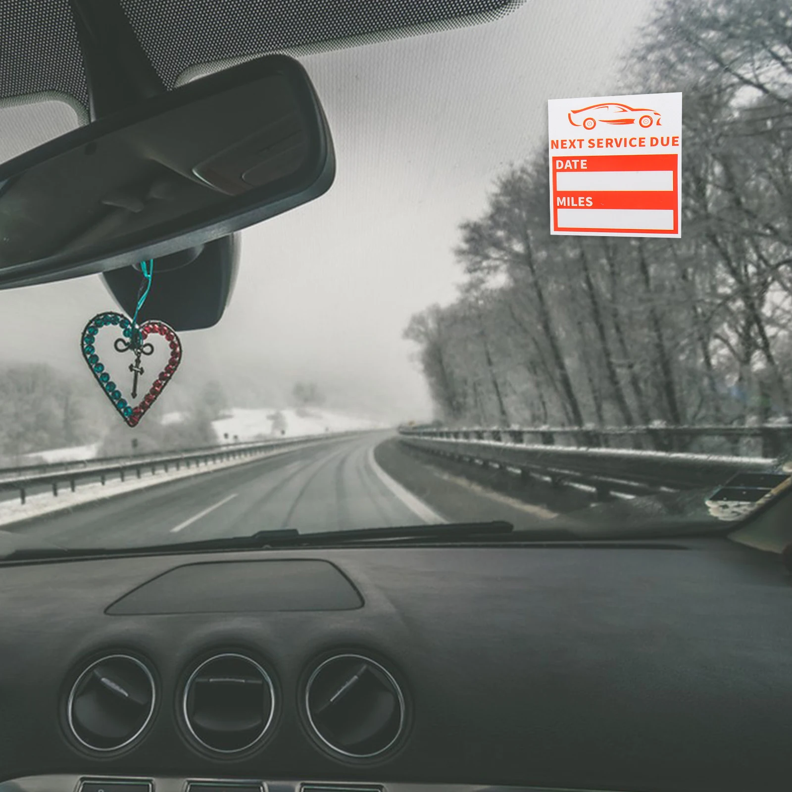 10 fogli adesivi servizio due promemoria cambio olio materiale PET impermeabile etichette per parabrezza auto moto adesivo statico