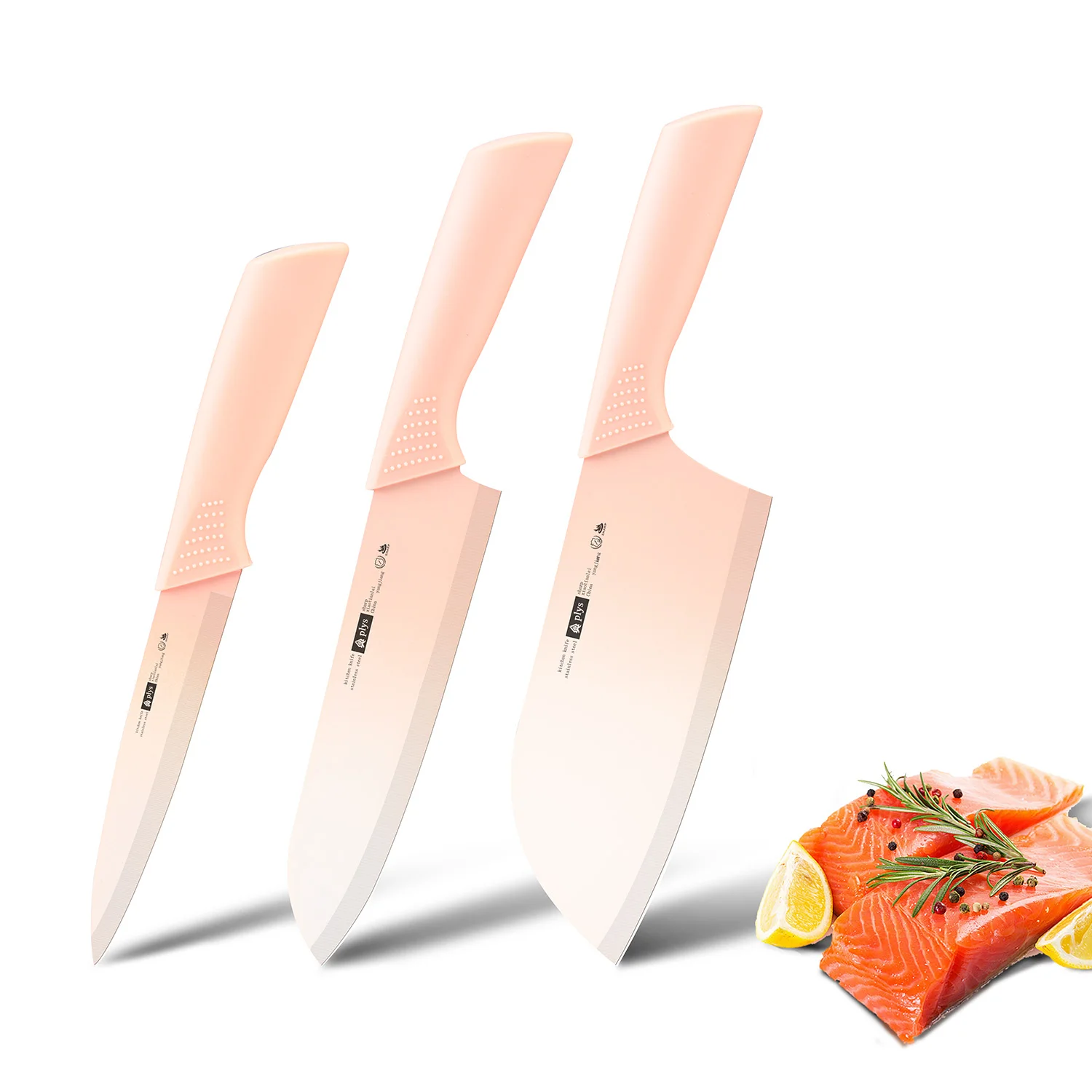 Kitchen knife Chef's special high appearance level gradation powder kitchen knife, sharp fruit and vegetable cutting hand knife