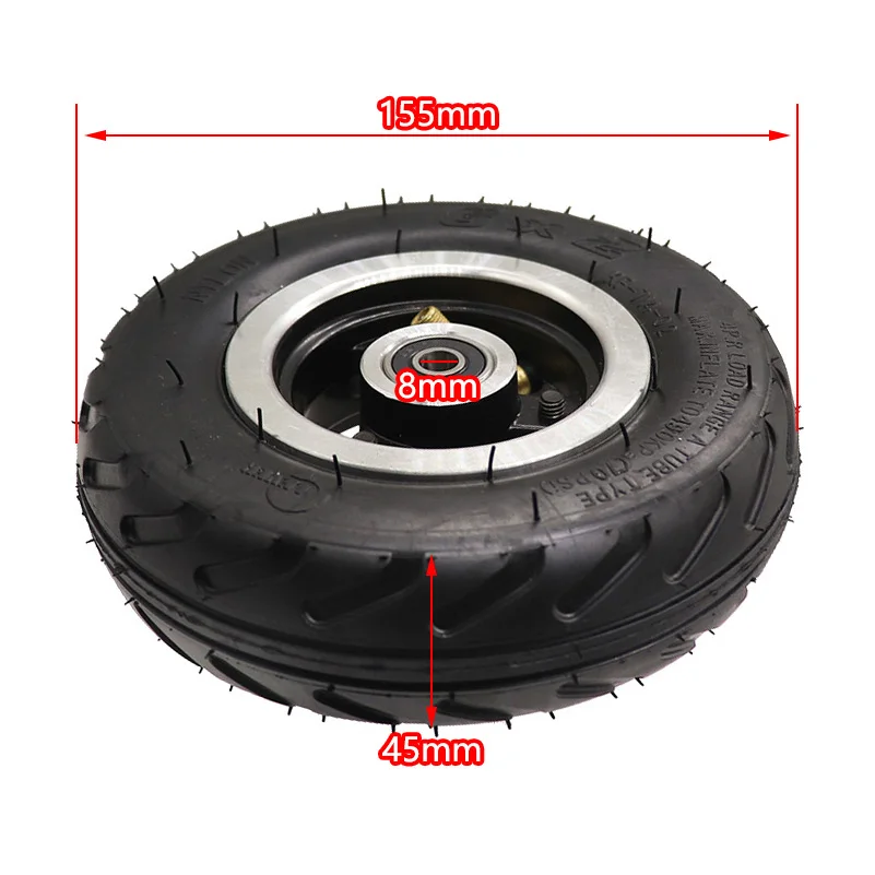 High Quality Electric Scooter Wheels 6x2 Wheels Solid Tires Metal Axles Trolley Wheels