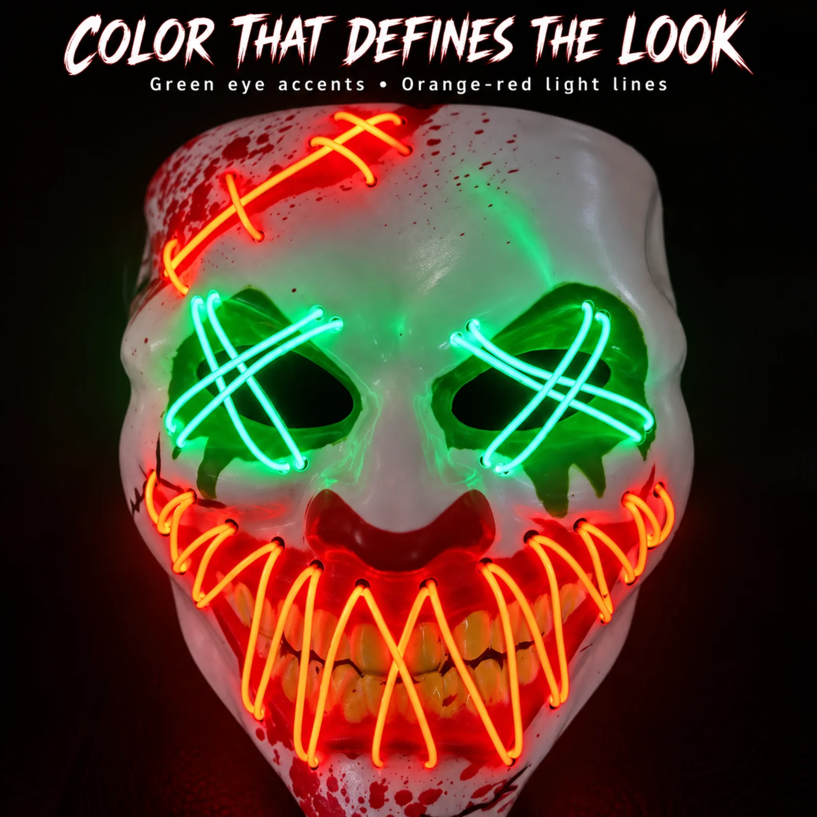 Masque de clown lumineux à LED - Led Purge Mask Halloween avis et prix
