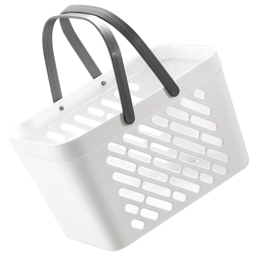 سلة دش PP تدوم طويلاً مع مقبض لتخزين العناصر الصغيرة مناسبة للاستخدام المنزلي في الهواء الطلق سلة الاستحمام سلال بلاستيكية #6