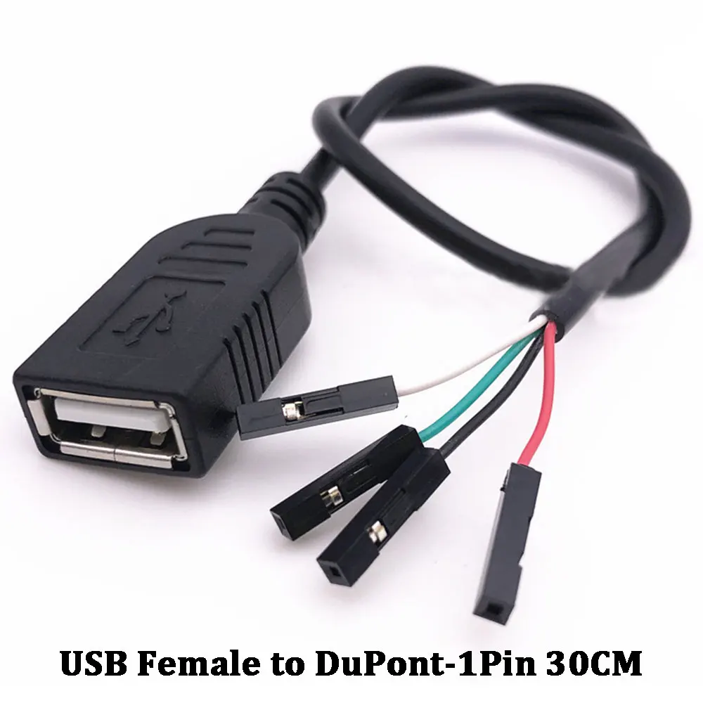 1PCS USB Female to Terminal Data Line To Dupont Head MX 1.25/PH2.0/XH2.54-4Pin Dupont Adapter Extension Cord Touch Screen Cord