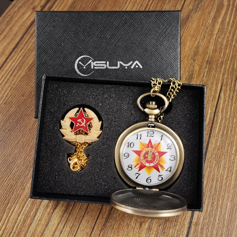 Reloj de bolsillo soviético para hombre, mecánico Retro soviético, recuerdo de veteranos para niños, regalo de camarada en brazos