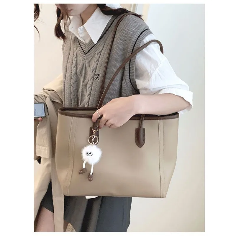 JIAERDI Vintage Brown Large Capacity Handbag Women New Trendy Leather Casual Shoulder Bags Ladies Versatile Handbags Female