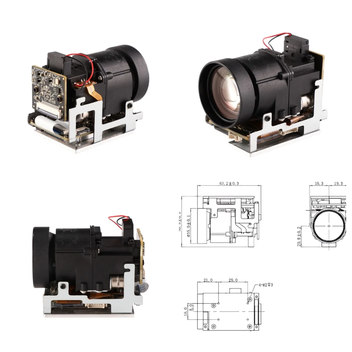 4MP 2688*1520 5-50mm Lens 10X Optical Zoom Mini Size Drone IP MIPI Camera Module