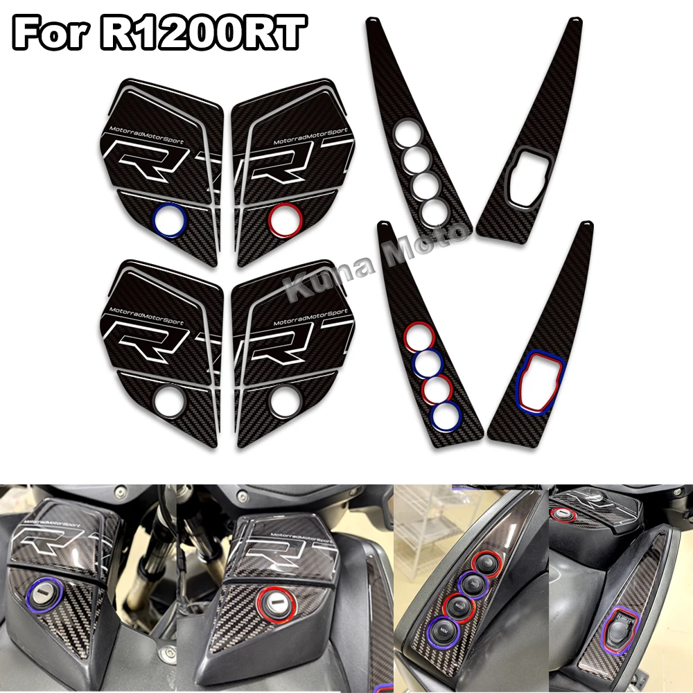 

Motorcycle Tank pad Grips Protector Stickers Luggage Cases Fender Decals Full set For BMW R1200RT R1200 RT R 1200 RT