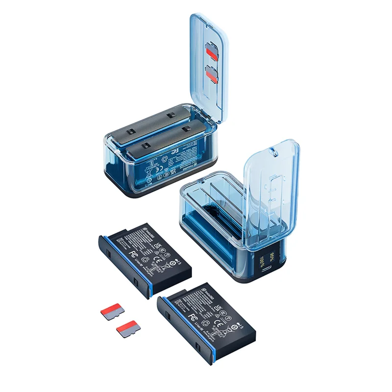 REPLA-Charging Case For Insta360 X5 Fast Charging Dual Charging Spring Flap Multiple Protection