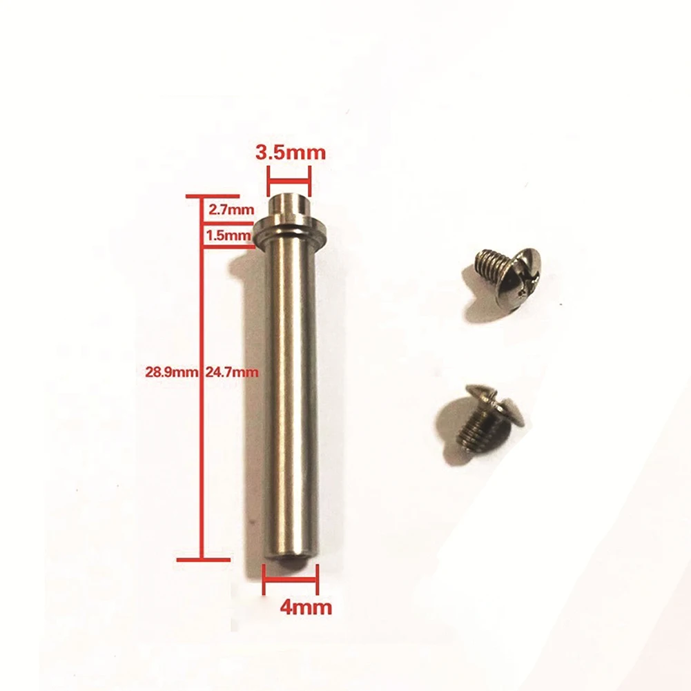 1/5 Stück Angelrollen-Griffstange, Kipphebelarm, Metall-Ersatzteil mit Schrauben für DIY-Reparatur, Silber, 28,9 x 4 mm – Detail 20