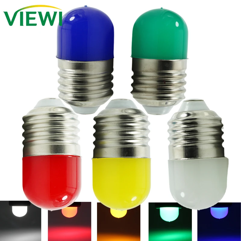 

Ampadas LED Bulb E27 Mini 2W T26 Colorful Decorative Night Light 12V to 80v 110V 220V Christmas Candle Lamp for Home Decor 24v