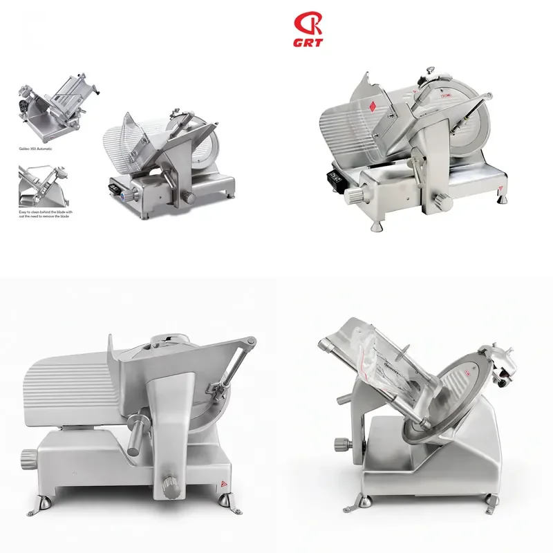 for GRT-MS350L Deluxe CE Restaurant Frozen Meat Cutter 350mm 14 Inch Semi-Automatic Meat Slicer Machine