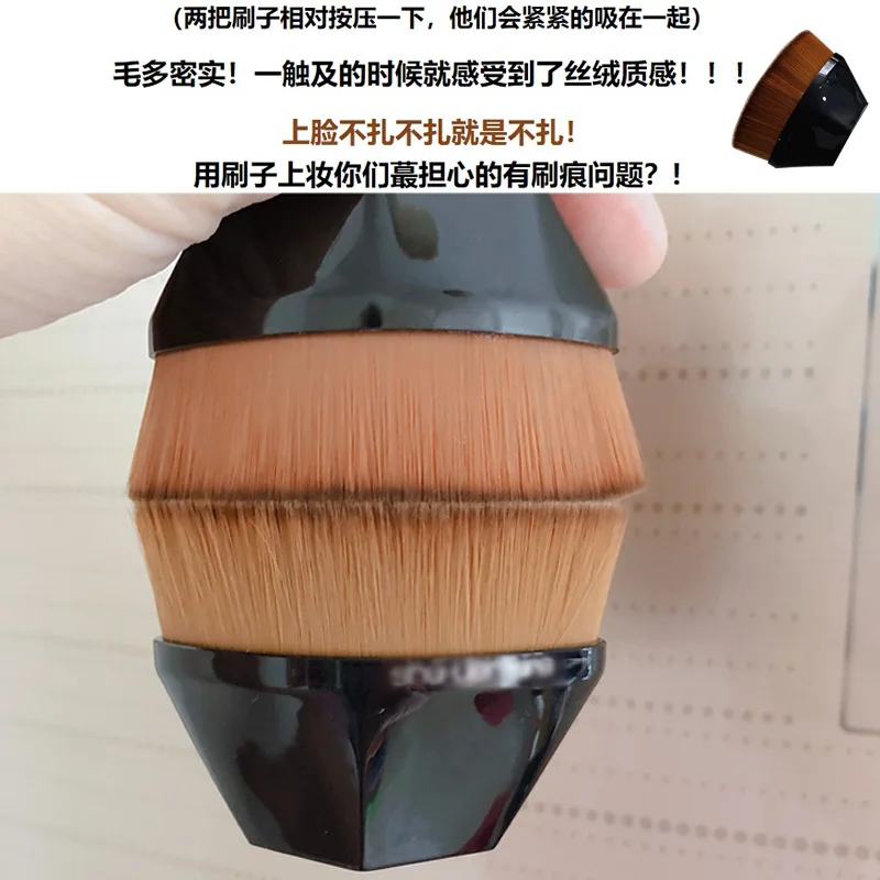 Magiczny Pędzel do Makijażu Pędzel do Pudru i Różu Profesjonalny Pędzel do Podkładu Miękki i Bezśladowy Pędzel do Makijażu Narzędzie Kosmetyczne