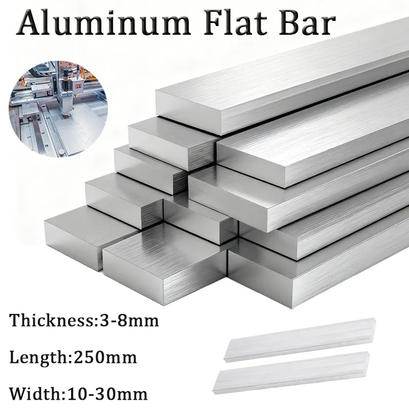 6061 Aluminium Flat Bar Plate Thickness 3mm 4mm 5mm 6mm 8mm Aluminum Alloy Sheet Square Rod Solids Rectangular Metal Strip