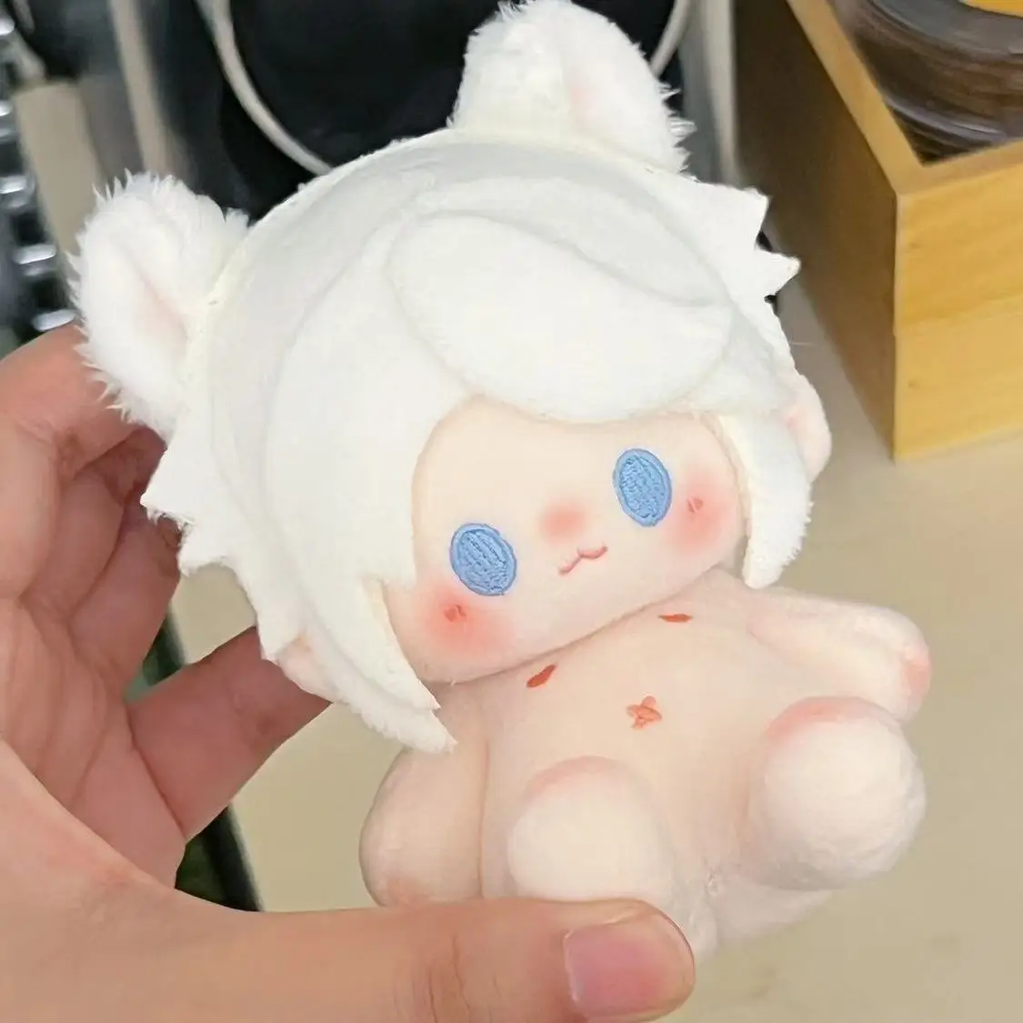 Gefüllte 10 cm Spiel Guangyu Katze Kapuze Manta Cape Puppe Niedliche Plüsch Spielzeug Kreative Treffen Geburtstag Geschenk Rucksack Anhänger