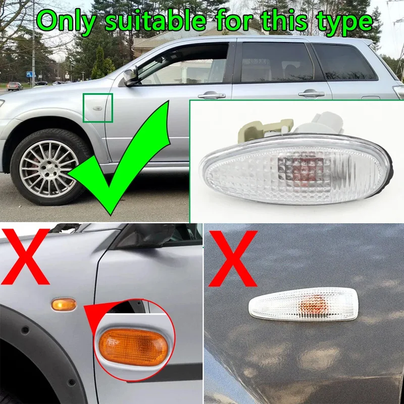 For 2001-2006 Mitsubishi Lancer OEM:MR522027 Side Marker Light Turn Signal Lamp Cover Shell Housing Left Right Car Accessories