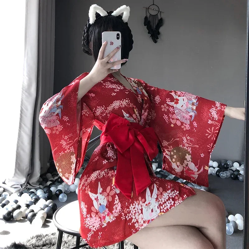 0186 Frauen sexy Dessous Kostüme exotische Accessoire japanische Kimono Mädchen Cosplay freche Nacht Telefon Erwachsene weibliche Fantasy-Sets