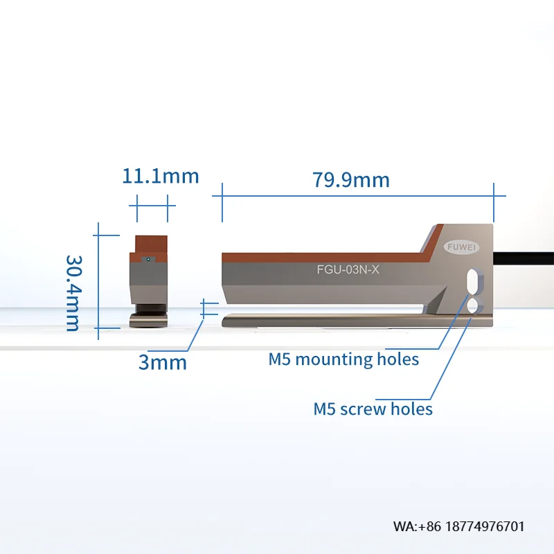 

FGU-03N-X High-speed detection gap 3mm non-transparent paper Gap Label Sensor