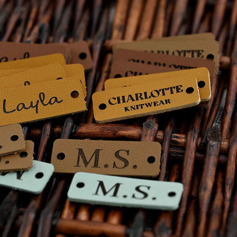 

Custom Leather Tags, Laser Engraved 13x38mm 1mm Eco-Friendly for DIY Crafts, Apparel & Personalized Gift Decoration