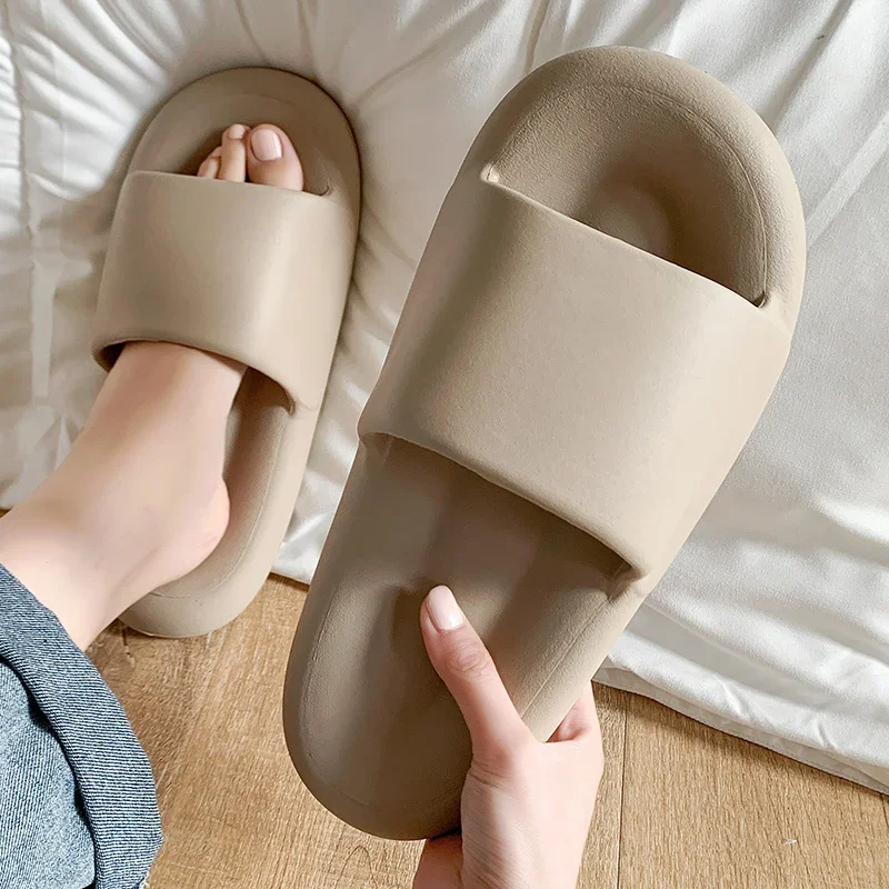 

Summer Women Home Slippers Thick Bottom Non-slip Beach Slippers Comfortable Lightweight Unisex Indoor Outdoor Slippers