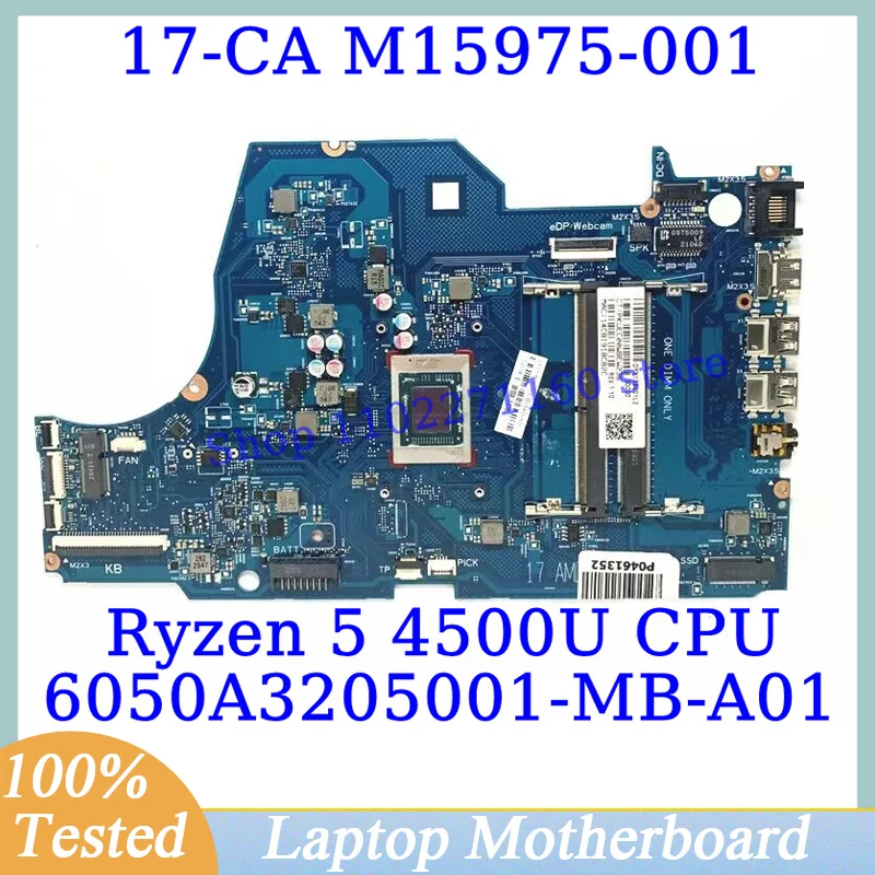 M15975-001 M15975-501 M15975-601 สําหรับ HP 17-CA พร้อม Ryzen 5 4500U CPU 6050A 3205001 -MB-A01(A1) เมนบอร์ดแล็ปท็อป 100% ทดสอบดี