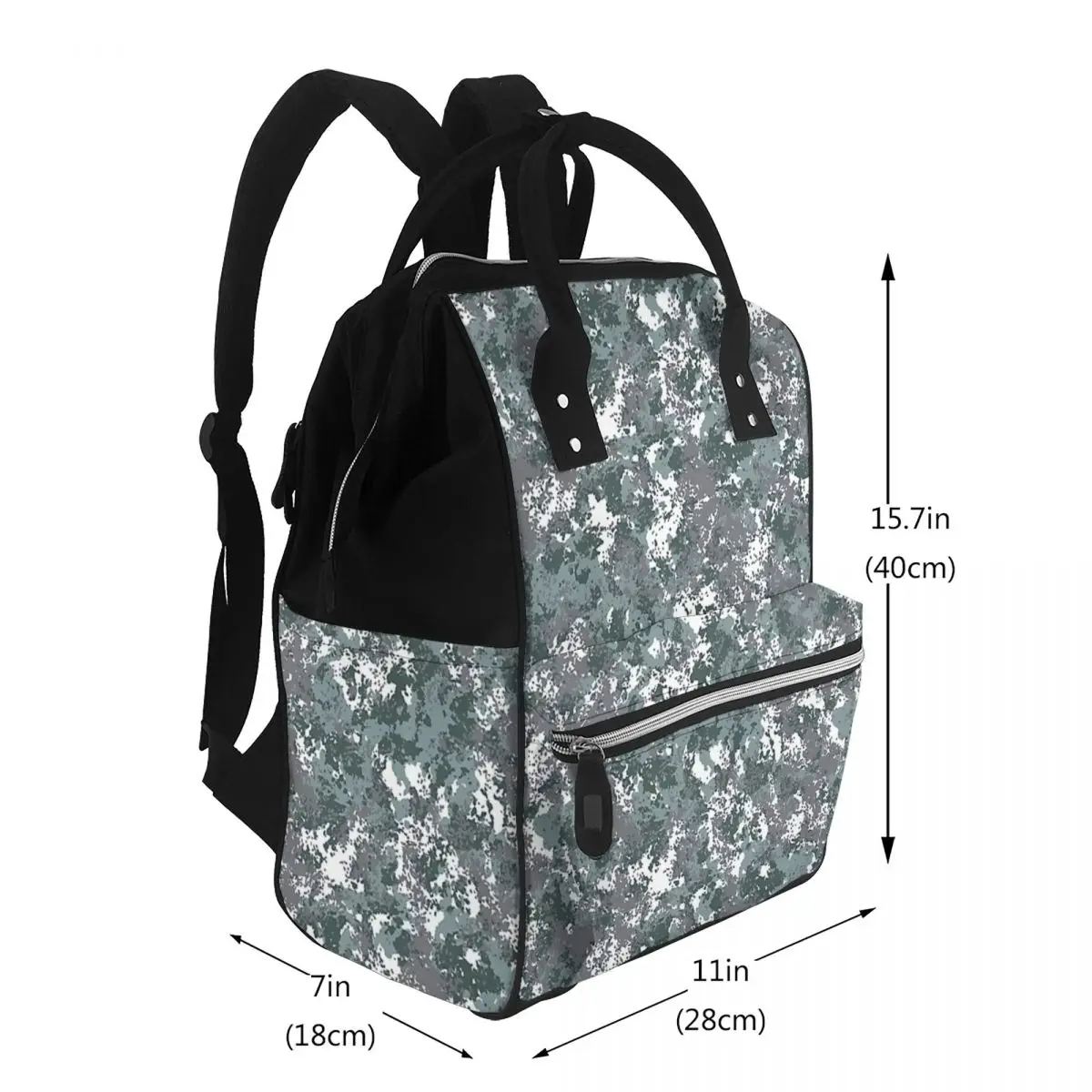 Flecktarn Camouflage Student Backpack School Bag Hiking Travel Daypack for Men Women Bookbag Shoulder Bags