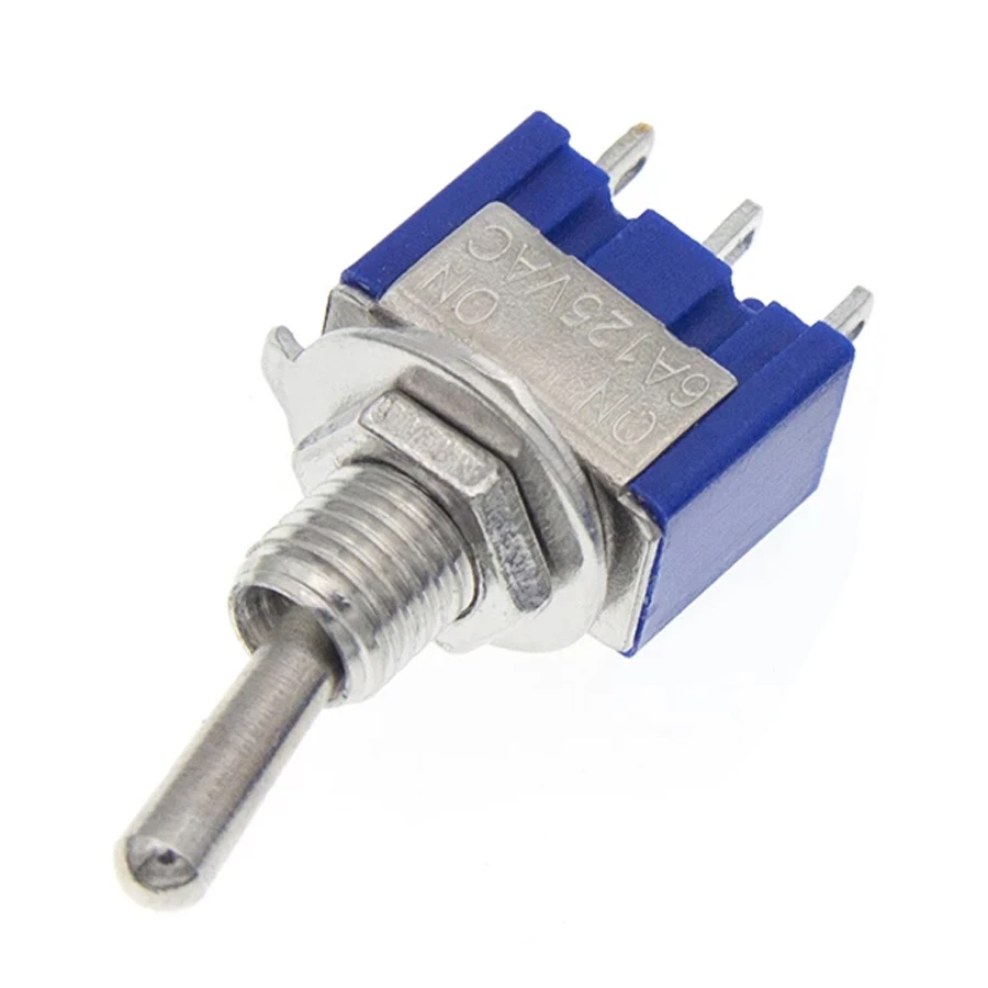 10PCS Miniature Toggle Switch MTS-102 SPDT 6A 125VAC/3A 250VAC Mini Switch Lever Switch 3 Pin ON/ON YANXD