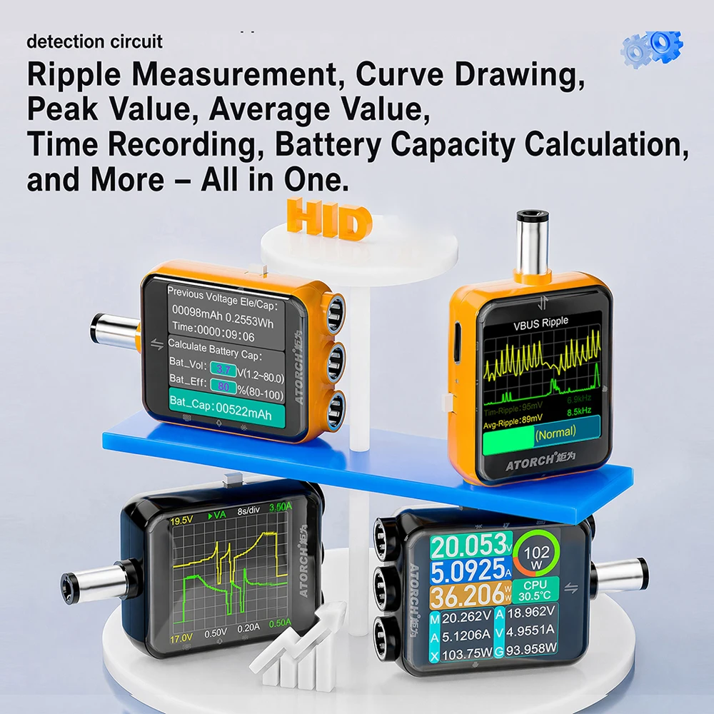 B50 Hochpräzisions-Tester 4,5-80V 600W Digitales Display Voltmeter Amperemeter Wattmeter DC Strom Spannung Leistung DC5.5 Anschluss-Tester – Detail 19