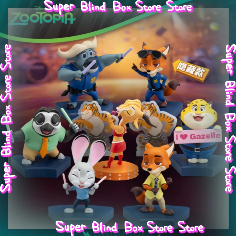 

Original New Beast Kingdom Disney Zootopia Judy Nick Flash The Sloth Officer Blind Box Figurines Action Figures Decorations Gift