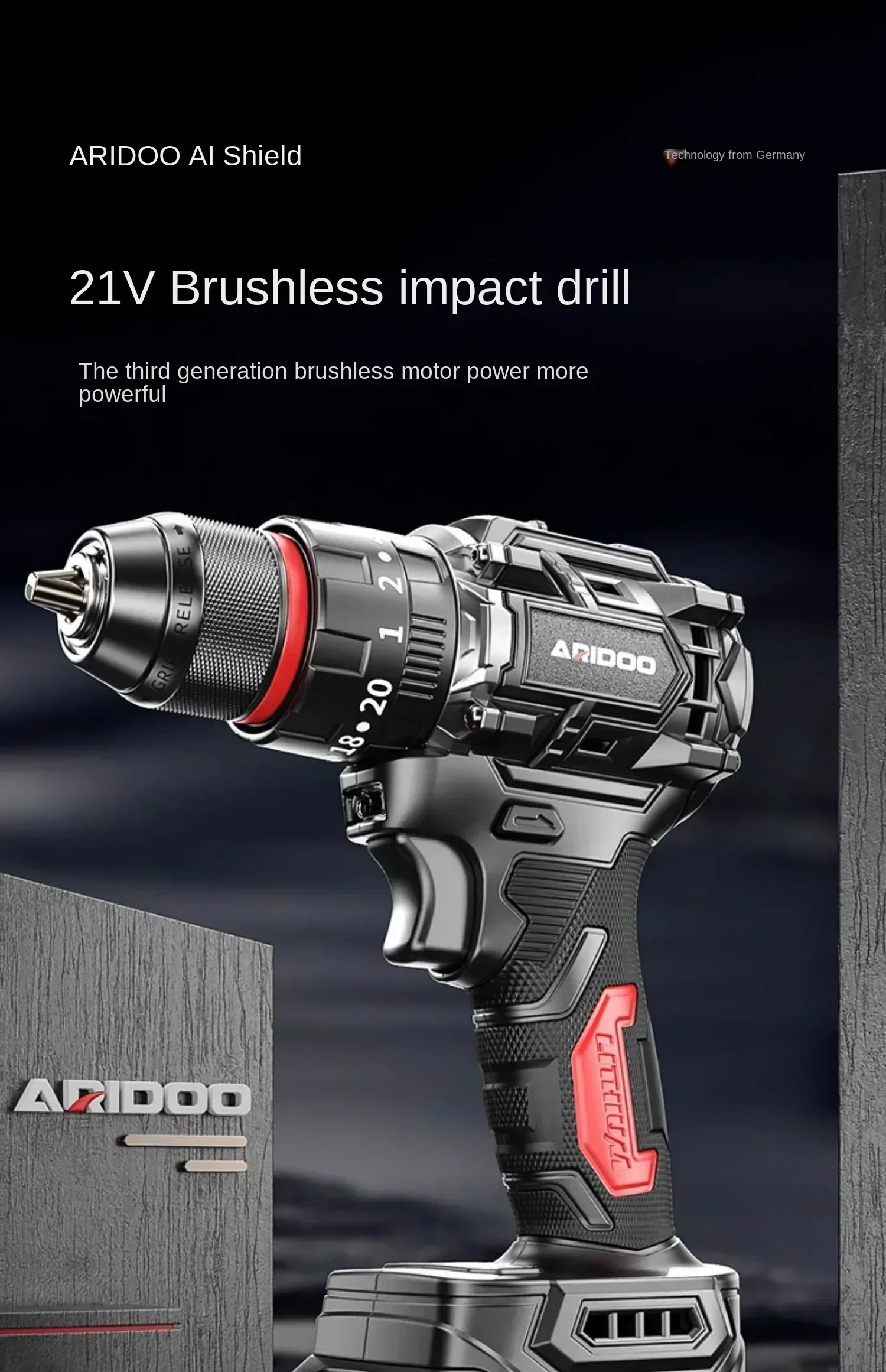 Cordless Drill with Lithium Battery, 3-in-1 Multi-function Electric Screwdriver and Drill Tool for Home Use